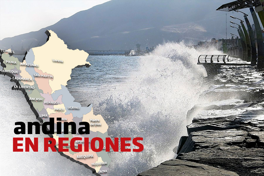 Andina en regiones: oleajes intensos afectan viviendas y restaurantes cercanos a la costa de Tumbes